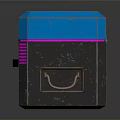 Blue And Gray Equipment Toolbox With Pink Accents And Secure Storage Design