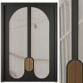 Modern glass double door 3d model