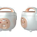 Midea White And Pink Rice Cookers Modern Kitchen Appliances With Control Panels Buttons And Indicators