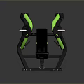 Home Gym Chest Press Machine With Green Black Design And Ergonomic Seat Structure