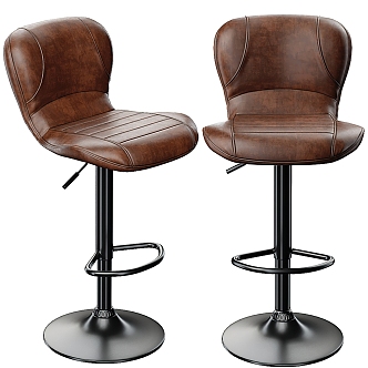 Bar Chair Leather Bar Chair 3d model