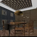 Classic Restaurant Interior Design With Stone Walls Wooden Elements And Bookshelves