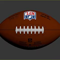 Red American Football With White Laces NFL Logo And Wilson Brand