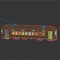 vintage train steam train train carriage locomotive head steam car carriage train modern vehicle 3d model