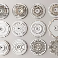 Decorative Ornate Ceiling Medallions with Various Intricate Patterns and Styles for Home Lighting