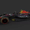 Red Bull Oracle Bybit Sponsored Formula 1 Racing Car With Black Red Body