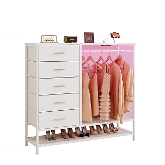 Decorative Cabinet Wardrobe Locker 3d model