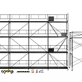 Multi Level Construction Scaffolding with Frame Structure and Safety Platforms