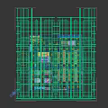Aerial View Plan of Supermarket Layout With Shelves and Product Displays