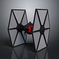 TIE Starfighter Spacecraft Model With Double Hexagonal Wings And Central Cockpit