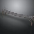Modern Bridge Structure Design With Metal Railings Slender Frame And Supporting Beams