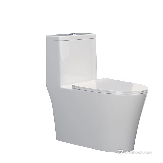 Modern White Ceramic Toilet With Sleek Design For Contemporary Bathroom Interiors 3d model 
