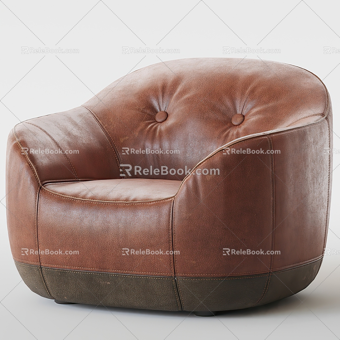 Modern single sofa 3d model