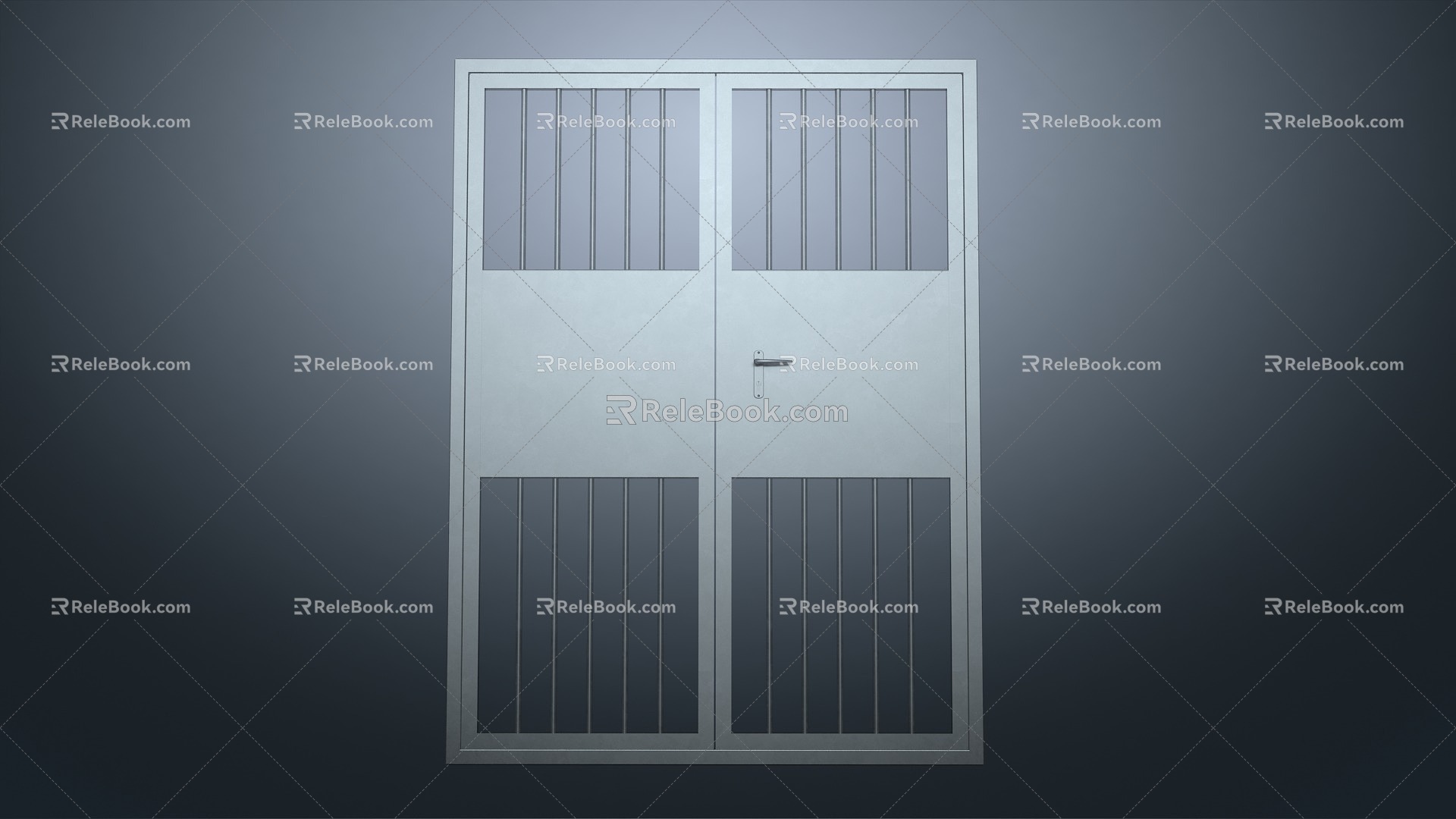 Modern Iron Gate Fence Gate Security Door Double Door Large Iron Gate 3d model