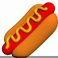 Delicious Hot Dog with Soft Bun Juicy Sausage Red Ketchup and Swirled Yellow Mustard