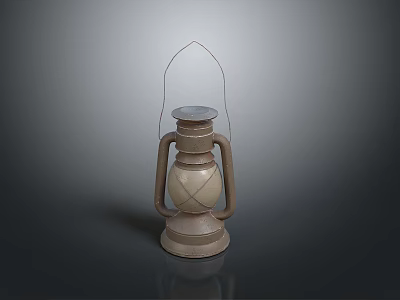 Classic Vintage Lantern With Metal Frame Glass Shade And Traditional Design 3d model