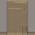Creative Wooden Garden Decor With Cat Face Cutouts Shelves Ladder And Transparent Hemisphere