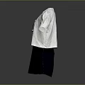 Stylish Short Sleeved White Cardigan With Dark Dress For Casual Daily Wear