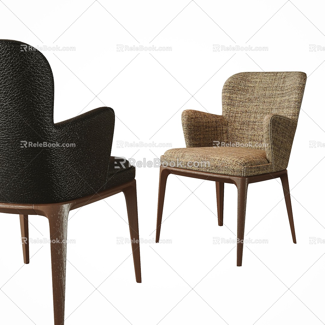 Dining Chair Single Chair Leisure Chair Leather Chair Fabric Chair 3d model