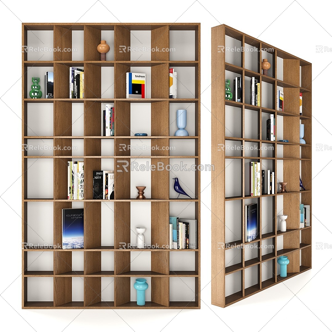 Bookshelf Storage Rack 3d model