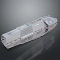 Futuristic Gray SciFi Spaceship 3D Model With Detailed Structure Design 3d model