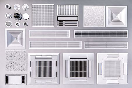 Modern air conditioner air outlet air conditioner outlet central air conditioner smoke feeling new outlet return outlet 3d model