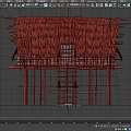 Traditional Rustic Thatched House With Thatch Roof And Wooden Support Structure