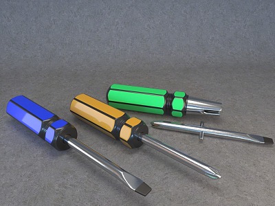 Screwdriver hardware tools model