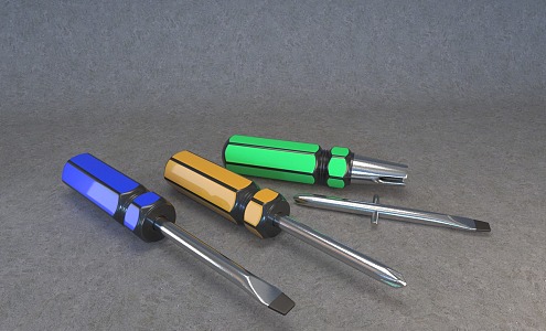 Screwdriver hardware tools 3d model