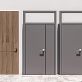 Different Interior Door Styles With Wooden Gray And Light Colored Designs 3d model