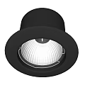 Modern Black Downlight Spotlight With Sleek Design And Transparent Glass Cover