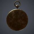 Vintage Gold Plated Pocket Watch Featuring Roman Numerals White Dial And Ornate Bezel
