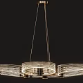 Modern Geometric Pendant Chandeliers With Sleek Metal Frames And Soft Lighting 3d model