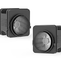 Heavy Duty Industrial Ventilation Fans With Black Square Casing And Grille Design