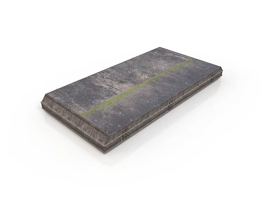 Modern Textured Mat With Green Stripe And Layered Design Structure 3d model
