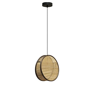 South Asian wind rattan chandelier 3d model