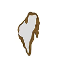 Two Golden Irregular Shaped Mirrors With Textured Frame For Modern Home Decor