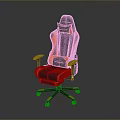 Black and Red Gaming Chair With Adjustable Armrests Wheels And Branded Backrest