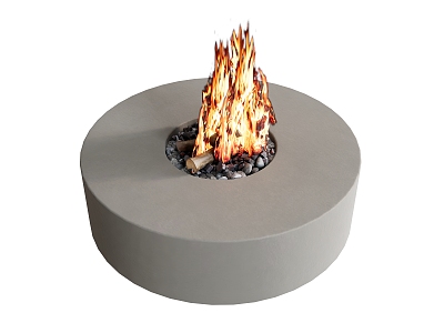 fireplace stove outdoor oven flame 3d model