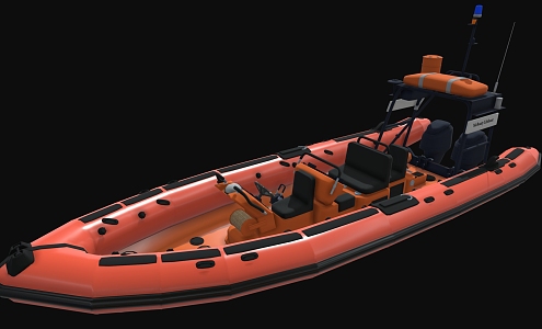 Motor boat, speedboat, spaceship 3d model