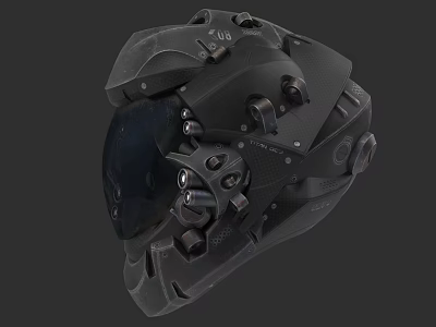 Tactical Military Helmet With Mounted Accessories And Protective Gear Design 3d model