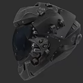 Tactical Military Helmet With Mounted Accessories And Protective Gear Design