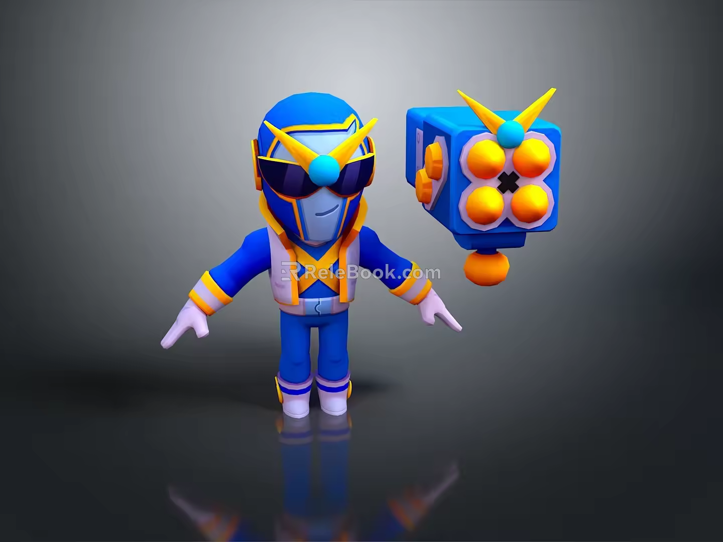 Robot Assistant Small Robot Butler Robot Butler Figure Game Figure 3d model