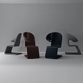 Modern Leisure Chairs With Unique Curved Design And Velvet Upholstery In Multiple Colors