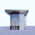 Residential Building Glass Entrance Design With Modern Structure And Number 01