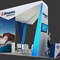 Canaan Exhibition Booth With Modern Design Large Earth Screen And Tables Chairs