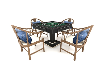 New Chinese Mahjong Table and Chair Casual Table 3d model