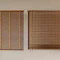 Wooden Blinds And Woven Roller Blind For Modern Home Window Treatments