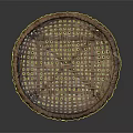 Round Handwoven Bamboo Wicker Tray for Home Decoration and Storage