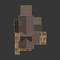 Traditional Rustic Building With Red Tiled Roof Stone Walls Wooden Structure Round Window And Staircase